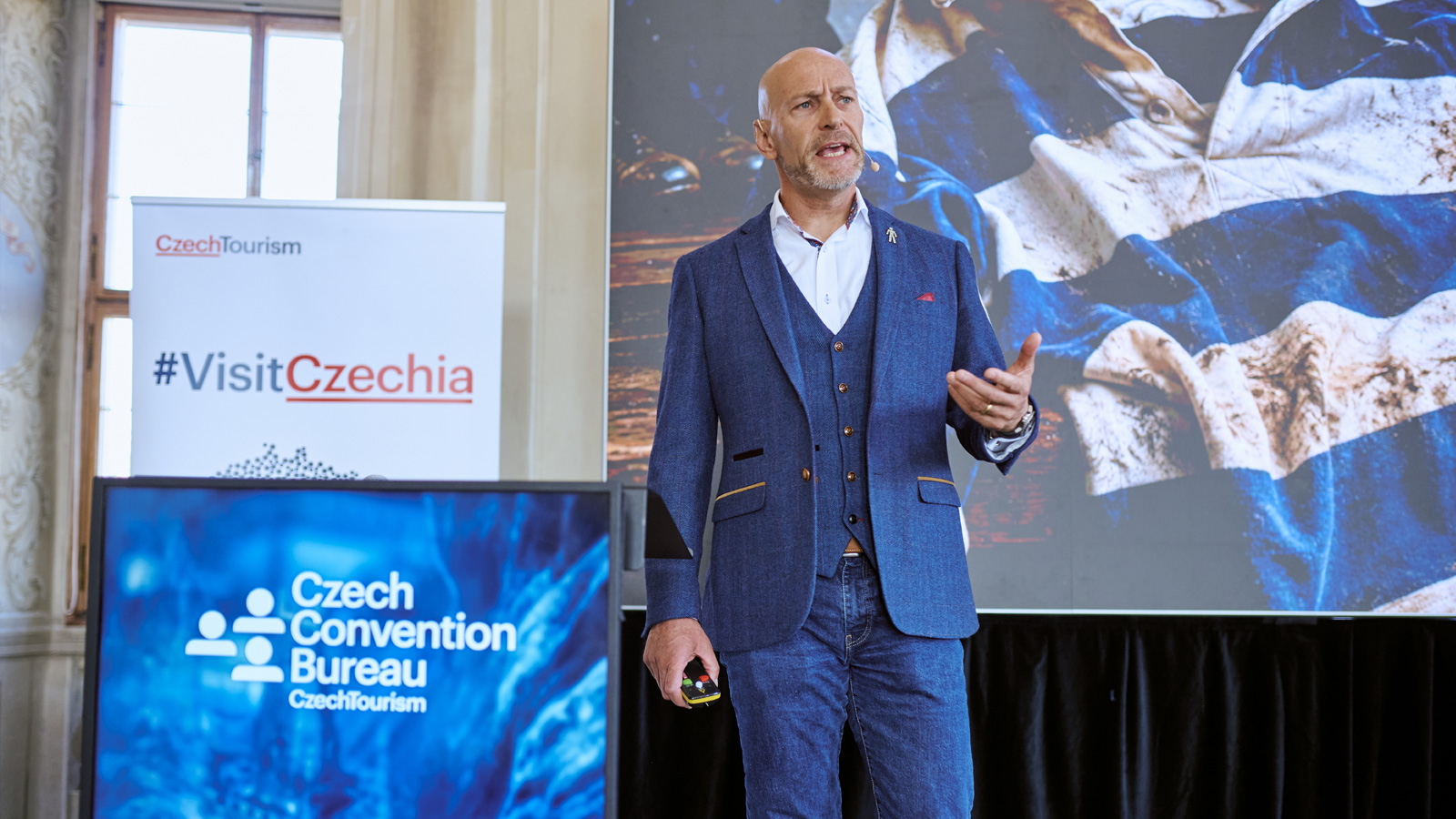 Matt Garman speaking at a Czech Tourism Board event